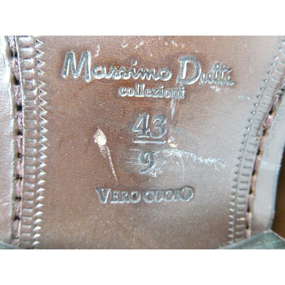 Massimo Dutti Brown Apron Toe Derby Shoes Size US 9 EUR 43 - Picture 8 of 8